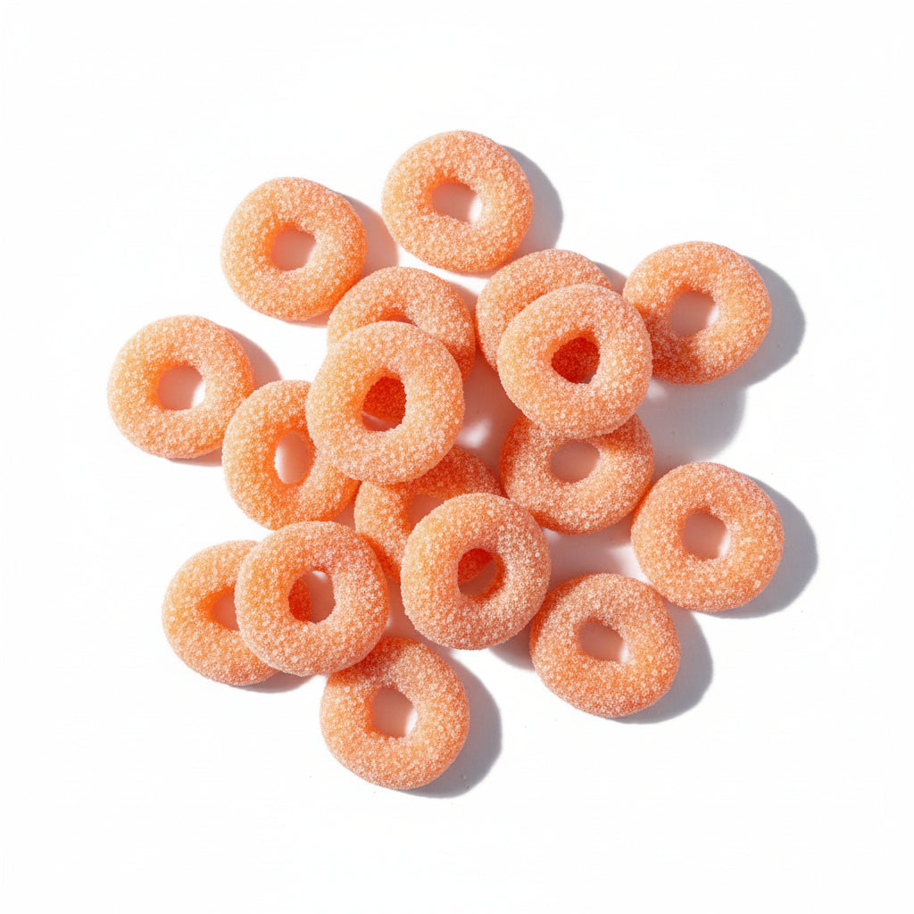 anneaux sucrés fraise