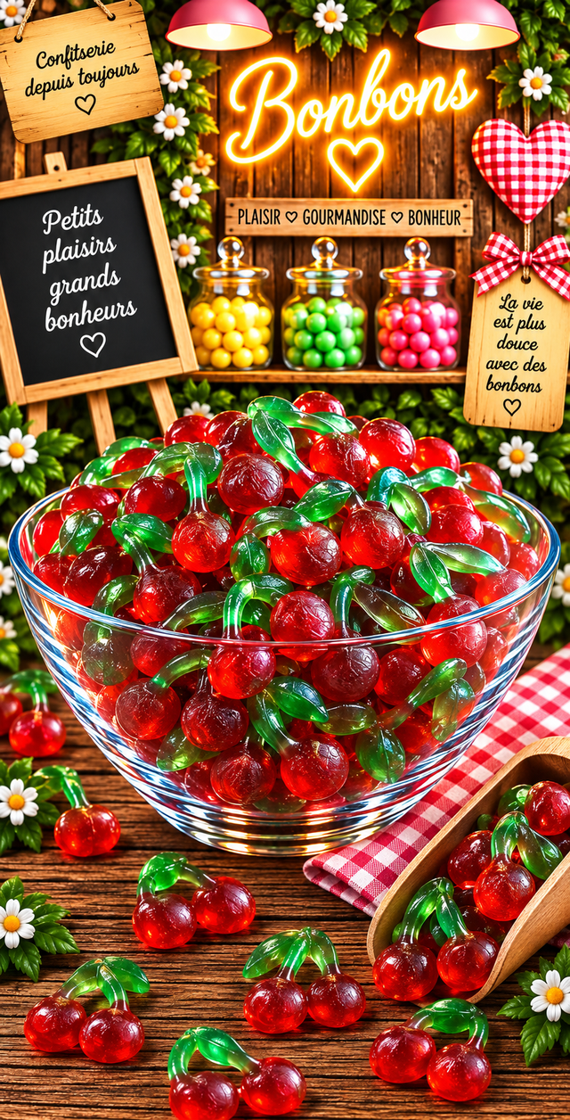 cerises lisses