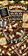 champignon chocolat caramel ( par 10)
