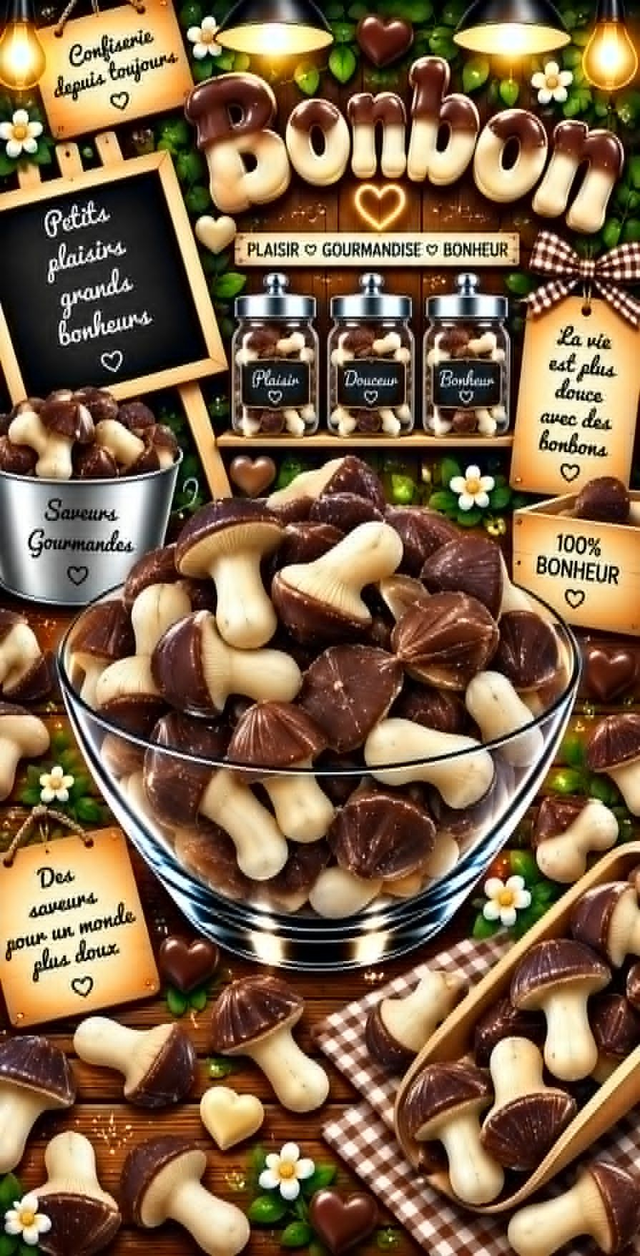 champignon chocolat caramel ( par 10)