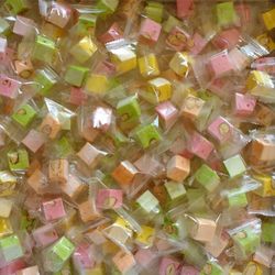 mini nougat coloré (par 10) 4g pistache orange framboise citron