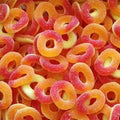 anneaux sucrés pêche