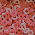 anneaux sucrés fraise