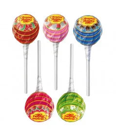 sucette chupa chups pomme, fraise, cola lait fraise